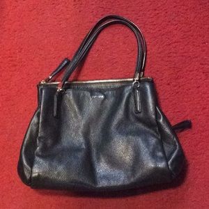 Coach Large Black Leather Bag Purse